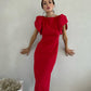 Alexa Puff Sleeve Midi Dress