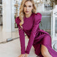 Puff Sleeve Wrap Dress