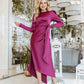 Puff Sleeve Wrap Dress