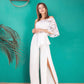 Alexa Evening One-Shoulder Gown Suit