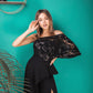 Alexa Evening One-Shoulder Gown Suit