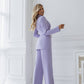 2-Piece Suite Belted Double Breasted