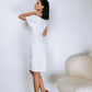 Off-the-shoulder Midi Dress