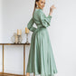 Silk Long Sleeve Maxi Dress