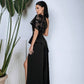 Alexa Evening One-Shoulder Gown Suit