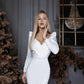 Satin Long Sleeve Mini Dress