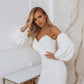 Puffed Sleeve Midi Dress