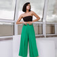 High Waist Slit Cuff Culottes