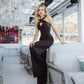 Cross-Neck Sleeveless Jumpsuit