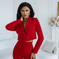 Crop Jacket Suit 2-Piece