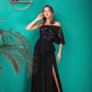 Alexa Evening One-Shoulder Gown Suit