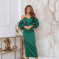 Puffed Sleeve Midi Dress