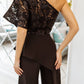 Alexa Evening One-Shoulder Gown Suit