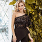 Alexa Evening One-Shoulder Gown Suit