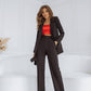 2-Piece Suite Belted Double Breasted