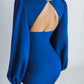 Backless ﻿﻿Puff Sleeve Mini Dress