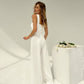 Cross-Neck Sleeveless Jumpsuit