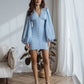 Backless ﻿﻿Puff Sleeve Mini Dress