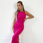 Pencil Backless Midi Dress
