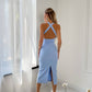 Pencil Backless Midi Dress