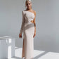 One-Shoulder Cut-Out Midi Dress