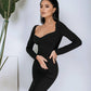 Alexa Queen Anne Neckline Midi Dress