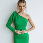 Alexa One-Shoulder Midi Dress