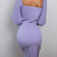 Sweetheart Puff-Sleeve Midi Dress