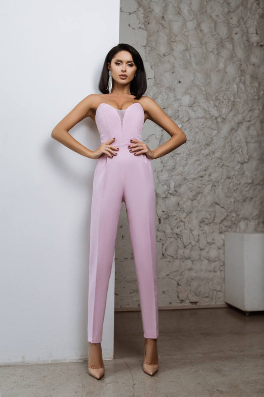 V-neck Sleeveless Jumpsuit
