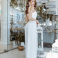 Cross-Neck Sleeveless Jumpsuit
